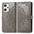 Leather Case Stands Fashionable Pattern Flip Cover Holder for Oppo Reno7 A Gray