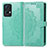 Leather Case Stands Fashionable Pattern Flip Cover Holder for Oppo Reno7 Pro 5G Green