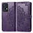 Leather Case Stands Fashionable Pattern Flip Cover Holder for Oppo Reno7 Pro 5G Purple