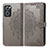 Leather Case Stands Fashionable Pattern Flip Cover Holder for Oppo Reno8 4G Gray