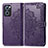 Leather Case Stands Fashionable Pattern Flip Cover Holder for Oppo Reno8 4G Purple