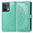 Leather Case Stands Fashionable Pattern Flip Cover Holder for Oppo Reno8 5G Green
