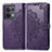 Leather Case Stands Fashionable Pattern Flip Cover Holder for Oppo Reno8 5G Purple