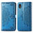 Leather Case Stands Fashionable Pattern Flip Cover Holder for Samsung Galaxy A01 Core Blue