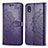 Leather Case Stands Fashionable Pattern Flip Cover Holder for Samsung Galaxy A01 Core Purple