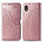 Leather Case Stands Fashionable Pattern Flip Cover Holder for Samsung Galaxy A01 Core Rose Gold