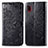 Leather Case Stands Fashionable Pattern Flip Cover Holder for Samsung Galaxy A20 SC-02M SCV46 Black