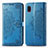 Leather Case Stands Fashionable Pattern Flip Cover Holder for Samsung Galaxy A20 SC-02M SCV46 Blue