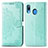 Leather Case Stands Fashionable Pattern Flip Cover Holder for Samsung Galaxy A30 Green
