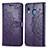 Leather Case Stands Fashionable Pattern Flip Cover Holder for Samsung Galaxy A30 Purple