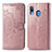 Leather Case Stands Fashionable Pattern Flip Cover Holder for Samsung Galaxy A30 Rose Gold