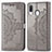 Leather Case Stands Fashionable Pattern Flip Cover Holder for Samsung Galaxy A40 Gray