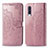 Leather Case Stands Fashionable Pattern Flip Cover Holder for Samsung Galaxy A50 Rose Gold