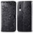 Leather Case Stands Fashionable Pattern Flip Cover Holder for Samsung Galaxy A70 Black