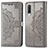 Leather Case Stands Fashionable Pattern Flip Cover Holder for Samsung Galaxy A70 Gray