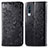 Leather Case Stands Fashionable Pattern Flip Cover Holder for Samsung Galaxy A90 5G Black