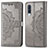 Leather Case Stands Fashionable Pattern Flip Cover Holder for Samsung Galaxy A90 5G Gray