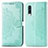 Leather Case Stands Fashionable Pattern Flip Cover Holder for Samsung Galaxy A90 5G Green