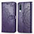 Leather Case Stands Fashionable Pattern Flip Cover Holder for Samsung Galaxy A90 5G Purple