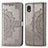 Leather Case Stands Fashionable Pattern Flip Cover Holder for Samsung Galaxy M01 Core Gray