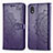 Leather Case Stands Fashionable Pattern Flip Cover Holder for Samsung Galaxy M01 Core Purple