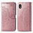 Leather Case Stands Fashionable Pattern Flip Cover Holder for Samsung Galaxy M01 Core Rose Gold