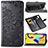 Leather Case Stands Fashionable Pattern Flip Cover Holder for Samsung Galaxy M21