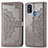 Leather Case Stands Fashionable Pattern Flip Cover Holder for Samsung Galaxy M30s Gray