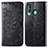 Leather Case Stands Fashionable Pattern Flip Cover Holder for Samsung Galaxy M40 Black