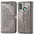 Leather Case Stands Fashionable Pattern Flip Cover Holder for Samsung Galaxy M40 Gray