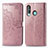 Leather Case Stands Fashionable Pattern Flip Cover Holder for Samsung Galaxy M40 Rose Gold