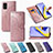 Leather Case Stands Fashionable Pattern Flip Cover Holder for Samsung Galaxy M40S