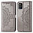 Leather Case Stands Fashionable Pattern Flip Cover Holder for Samsung Galaxy M40S Gray
