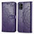 Leather Case Stands Fashionable Pattern Flip Cover Holder for Samsung Galaxy M40S Purple