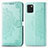 Leather Case Stands Fashionable Pattern Flip Cover Holder for Samsung Galaxy Note 10 Lite Green