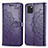 Leather Case Stands Fashionable Pattern Flip Cover Holder for Samsung Galaxy Note 10 Lite Purple