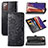 Leather Case Stands Fashionable Pattern Flip Cover Holder for Samsung Galaxy Note 20 5G