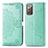 Leather Case Stands Fashionable Pattern Flip Cover Holder for Samsung Galaxy Note 20 5G Green