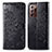 Leather Case Stands Fashionable Pattern Flip Cover Holder for Samsung Galaxy Note 20 Ultra 5G Black