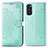 Leather Case Stands Fashionable Pattern Flip Cover Holder for Samsung Galaxy S20 Green
