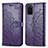 Leather Case Stands Fashionable Pattern Flip Cover Holder for Samsung Galaxy S20 Plus 5G Purple