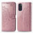 Leather Case Stands Fashionable Pattern Flip Cover Holder for Samsung Galaxy S20 Rose Gold