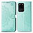 Leather Case Stands Fashionable Pattern Flip Cover Holder for Samsung Galaxy S20 Ultra 5G Green