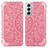 Leather Case Stands Fashionable Pattern Flip Cover Holder for Samsung Galaxy S21 Plus 5G