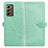 Leather Case Stands Fashionable Pattern Flip Cover Holder for Samsung Galaxy Z Fold2 5G Green