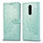 Leather Case Stands Fashionable Pattern Flip Cover Holder for Sony Xperia 1 Green