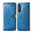 Leather Case Stands Fashionable Pattern Flip Cover Holder for Sony Xperia 1 II Blue