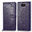 Leather Case Stands Fashionable Pattern Flip Cover Holder for Sony Xperia 10 Plus Purple