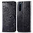 Leather Case Stands Fashionable Pattern Flip Cover Holder for Sony Xperia 5 Black