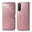 Leather Case Stands Fashionable Pattern Flip Cover Holder for Sony Xperia 5 II Rose Gold